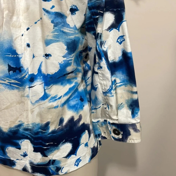 Chico’s Floral Print Stretch Jacket S (0) - Picture 7 of 15